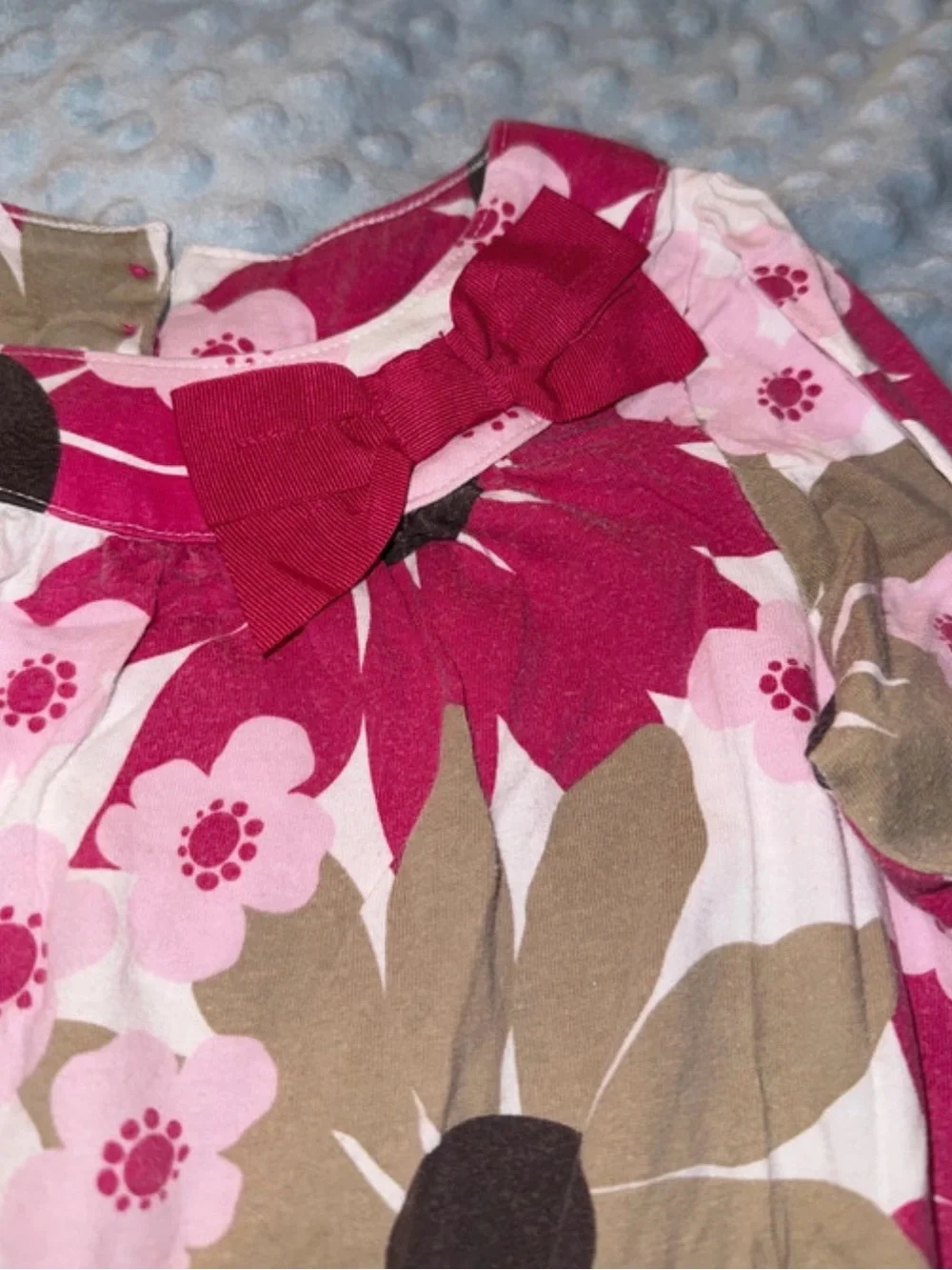 Carter's Floral Long Sleeve Tee - Pink, Olive & Black